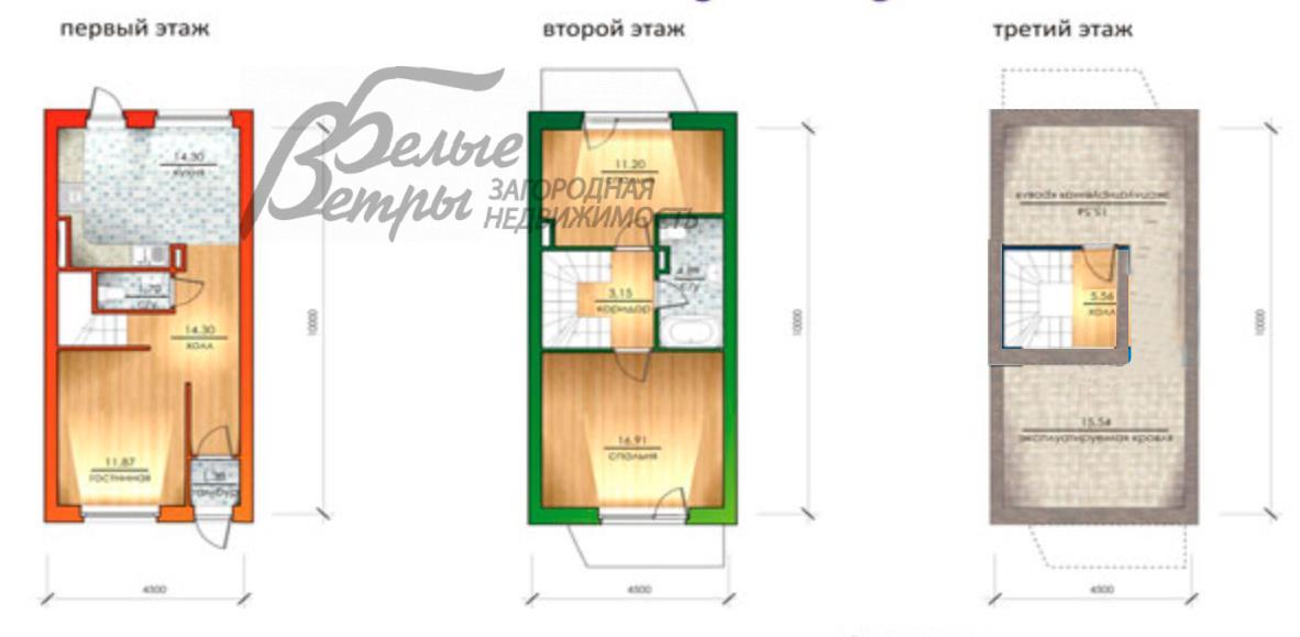 Таунхаус Фестиваль КП Столбово id 521-906 планировка0