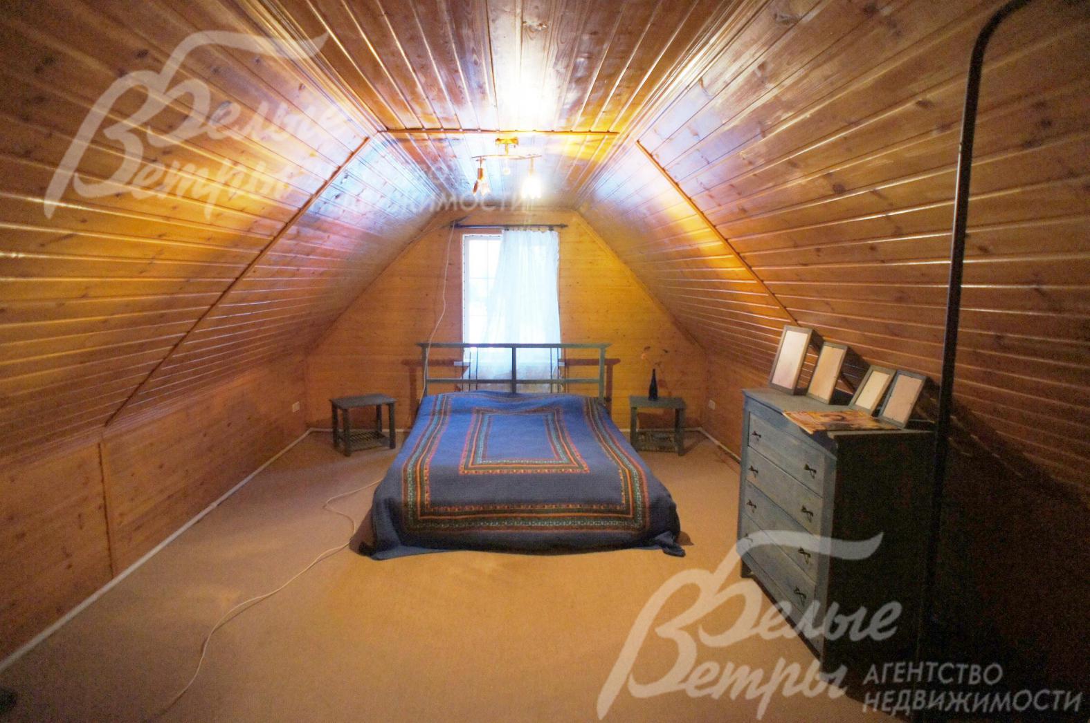 Спальня 17 кв.м в мансардном этаже