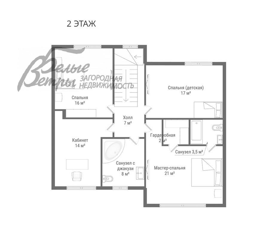 Дом Две Поляны к/п Птичное id 107-220 планировка1