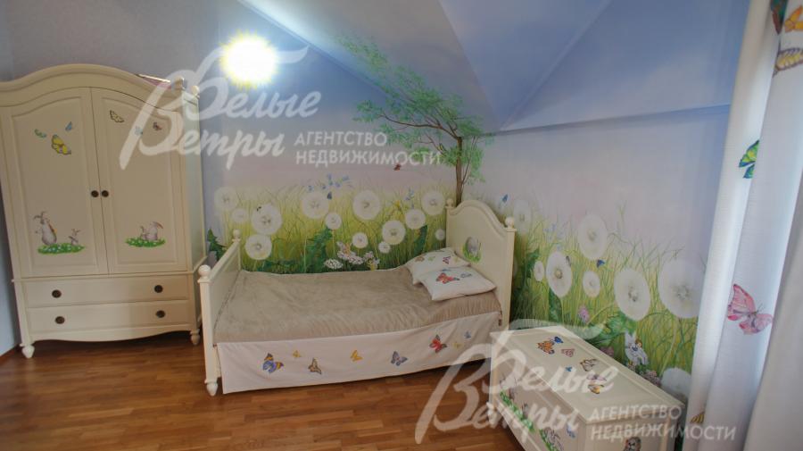 Детская спальня 17 кв.м на мансардном этаже