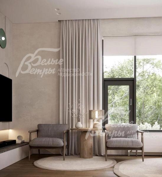 Визуализация проекта интерьера гостиной