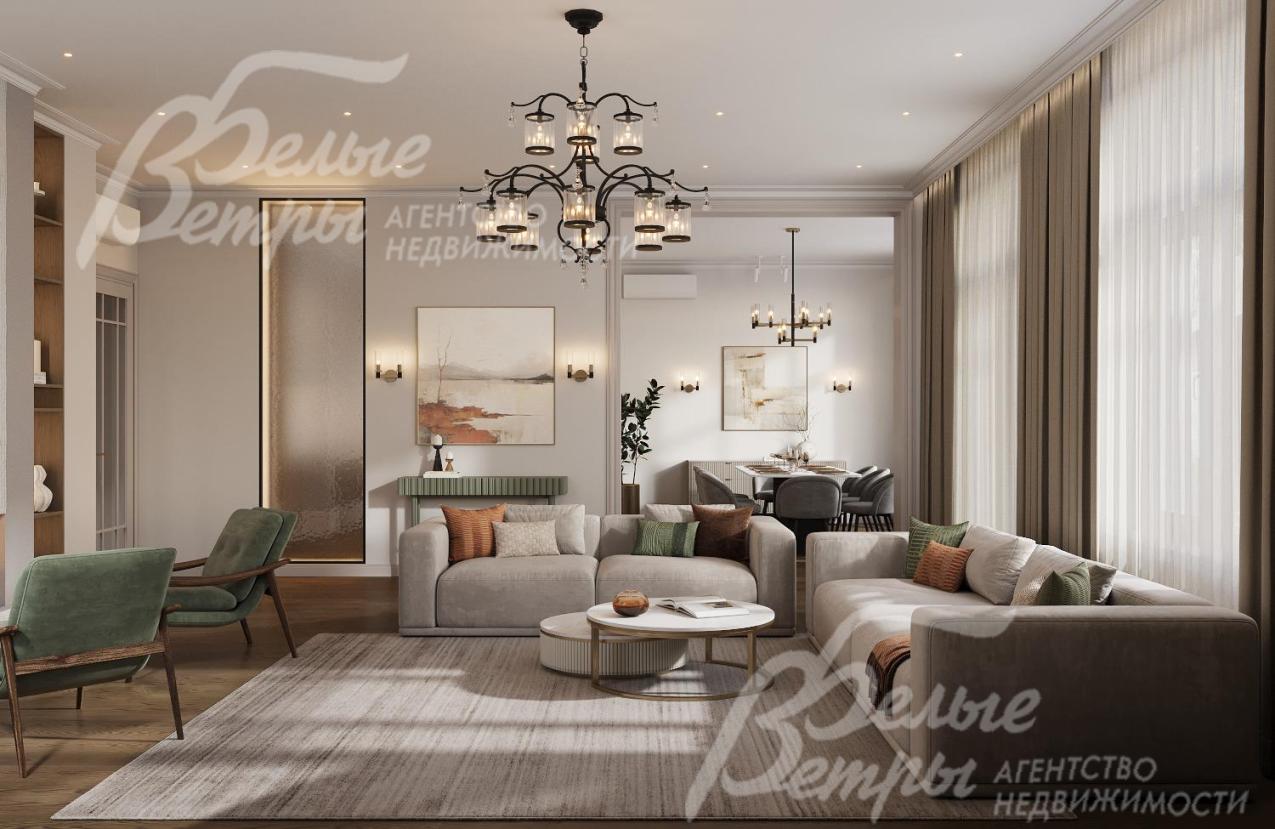 Визуализация интерьера гостиной