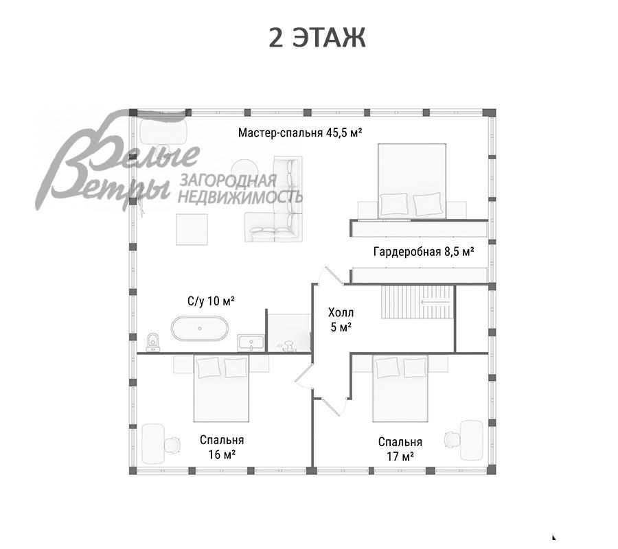 Дом Новоглаголево к/п Новоглаголево id 203-970 планировка1