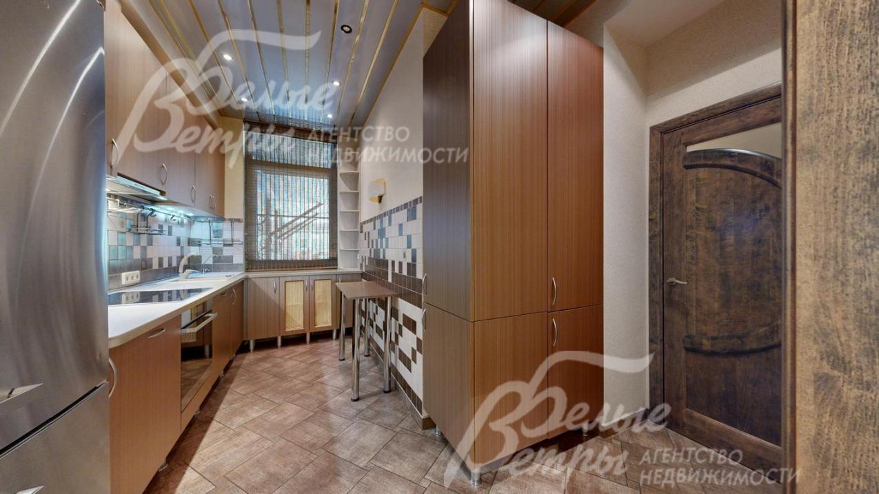 Кухня расположена в отдельном помещении 9.5 кв.м