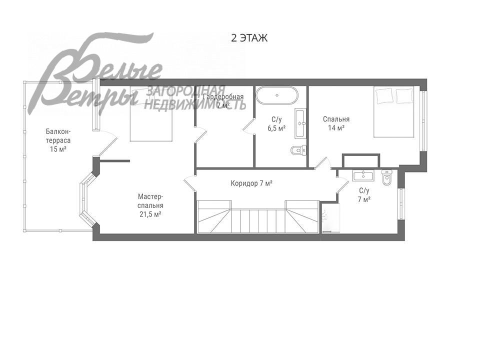 Таунхаус Дубровка ЖК Сосенки id 108-865 планировка1