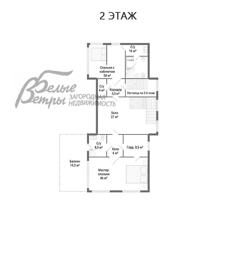 Дом Новоглаголево к/п Новоглаголево id 203-169 планировка1