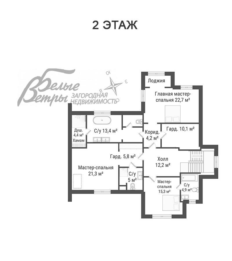 Дом Природный парк Каменка КП Каменка id 427-914 планировка1