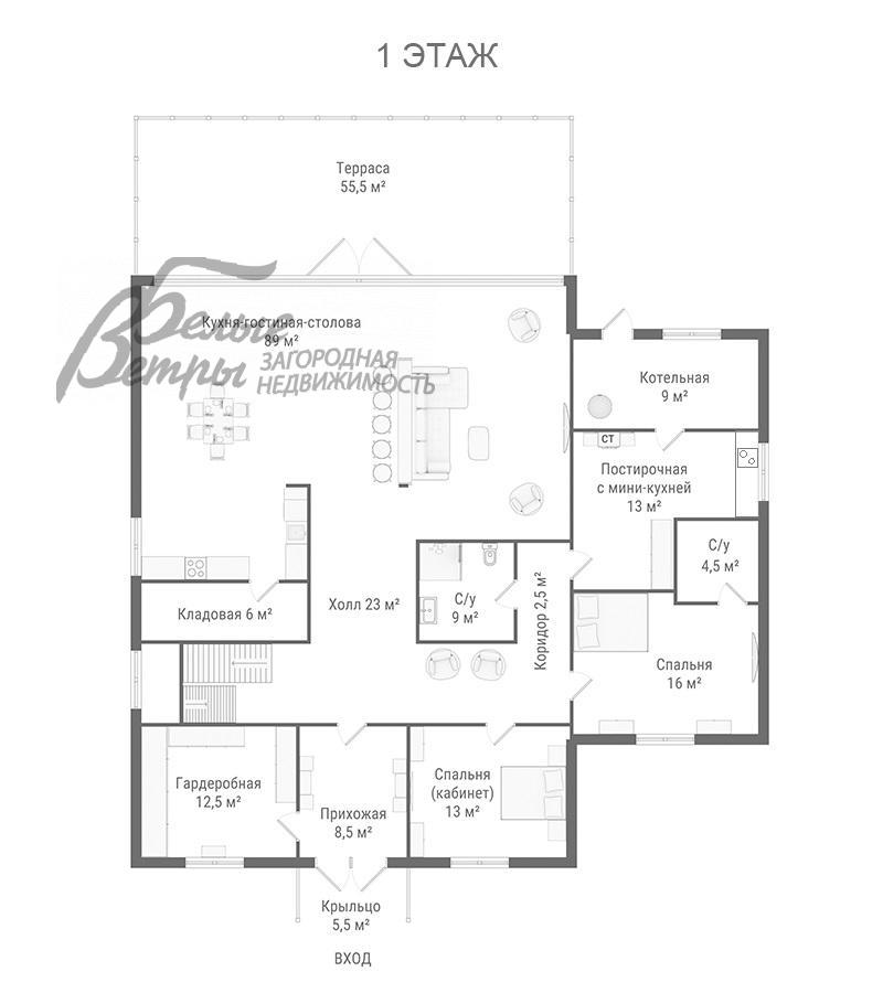 Дом Искра к/п Ватутинки id 134-935 планировка0