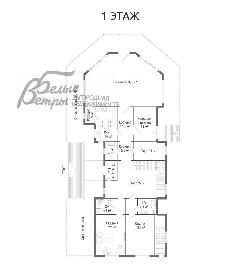 Дом Новоглаголево к/п Новоглаголево id 203-169 планировка0