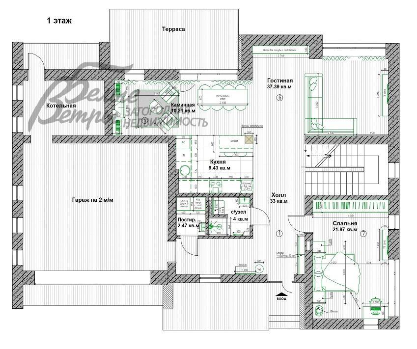 Дом Крекшино КП д.Крекшино id 220-748 планировка0