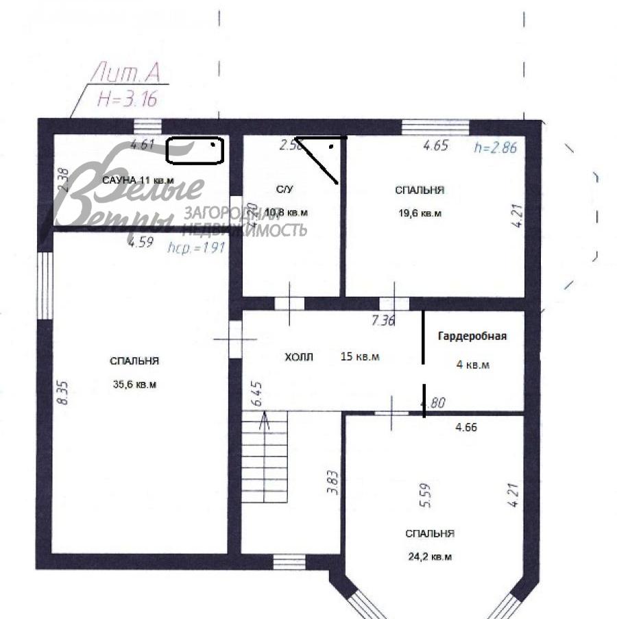 Дом Ново-Спасское к/п Поповка id 118-814 планировка1