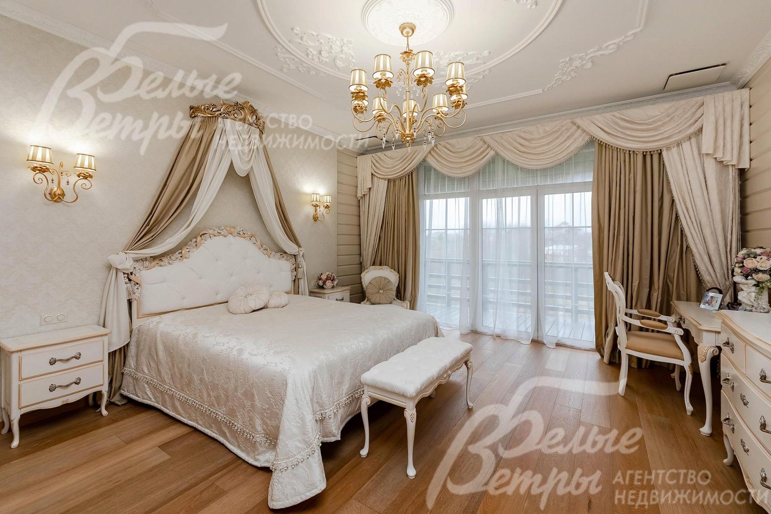 Мастер-спальня с ванной и гардеробной комнатами