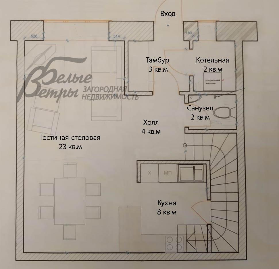 Таунхаус Рависсант КП Пучково id 327-741 планировка0