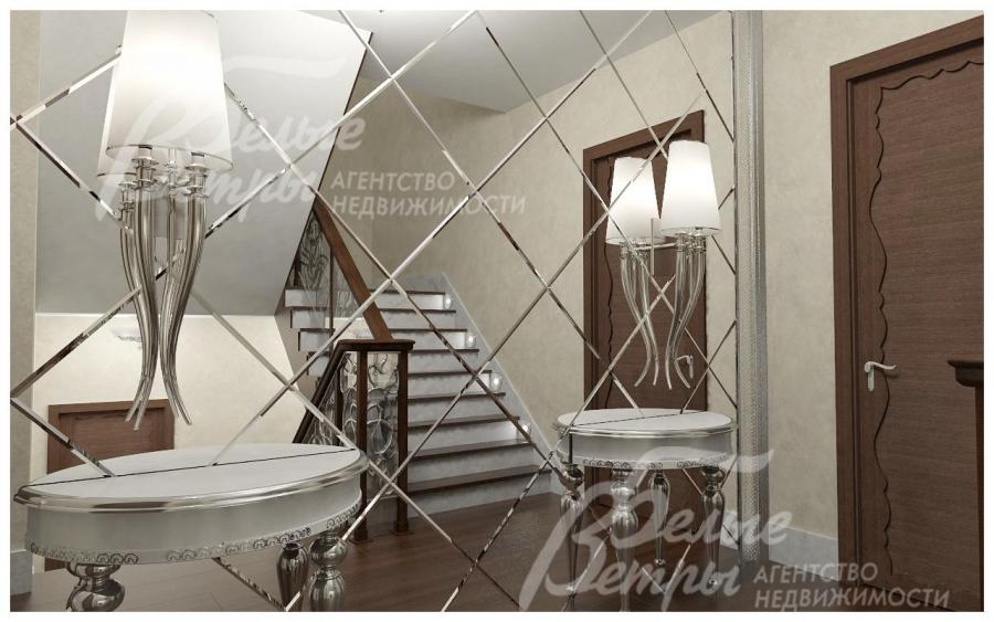 Визуализация: отделка лестницы.