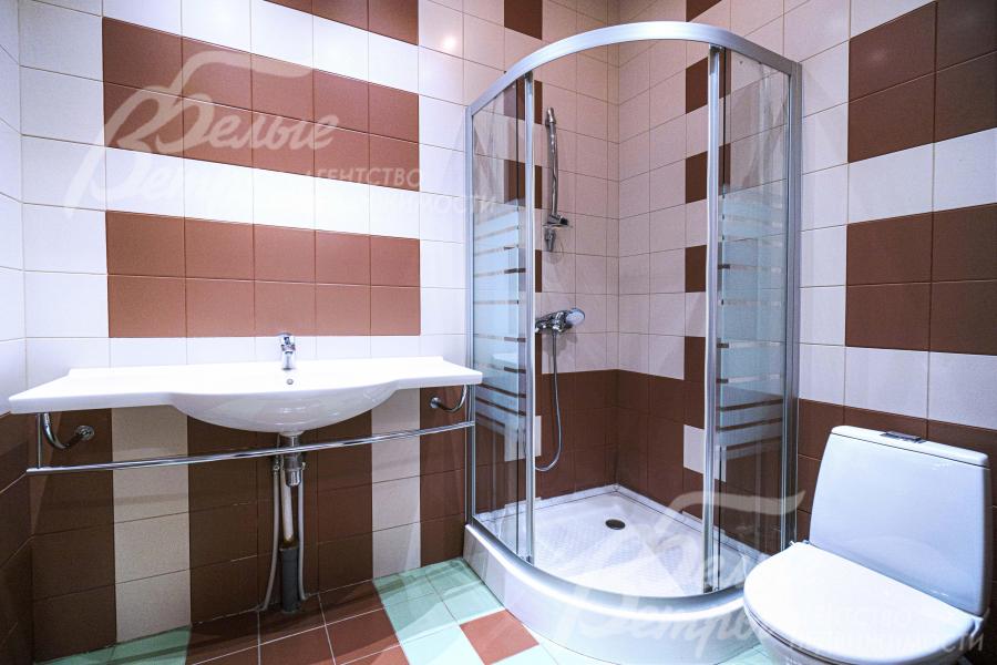 Санузел первого этажа с душевой кабиной