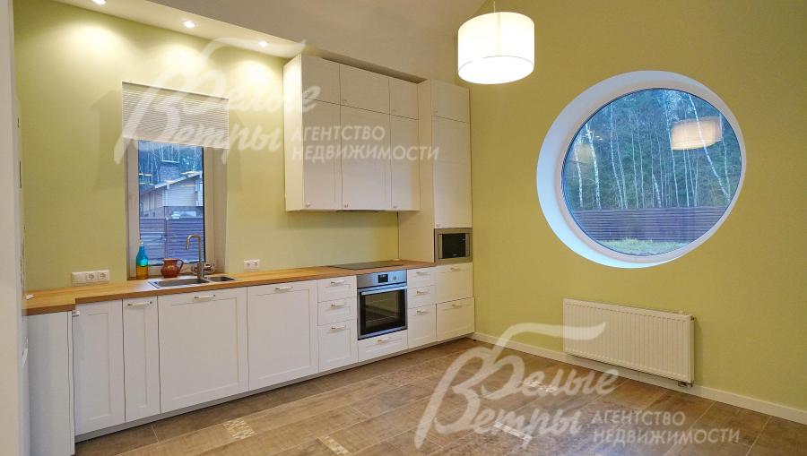 Кухня Икеа из МДФ со встроенной бытовой техникой
