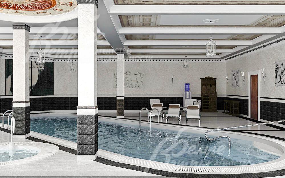 Визуализация: зона бассейна 152 кв.м