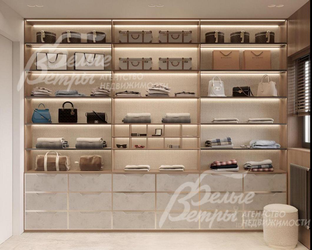 Визуализация: система хранения в гардеробной (есть дизайн-проект)