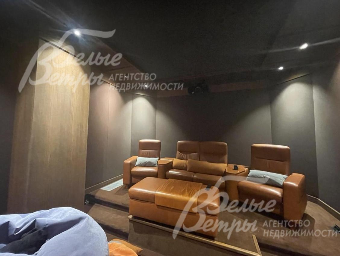 Кинотеатр с проектором и большим экраном