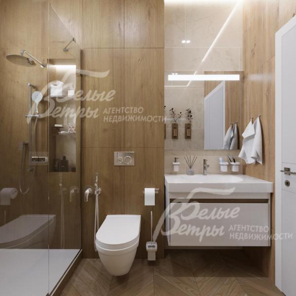 Визуализация. Санузел на первом этаже