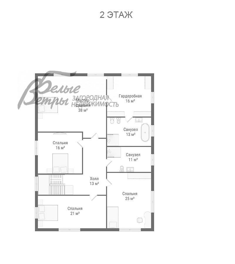 Дом Искра к/п Ватутинки id 134-935 планировка1